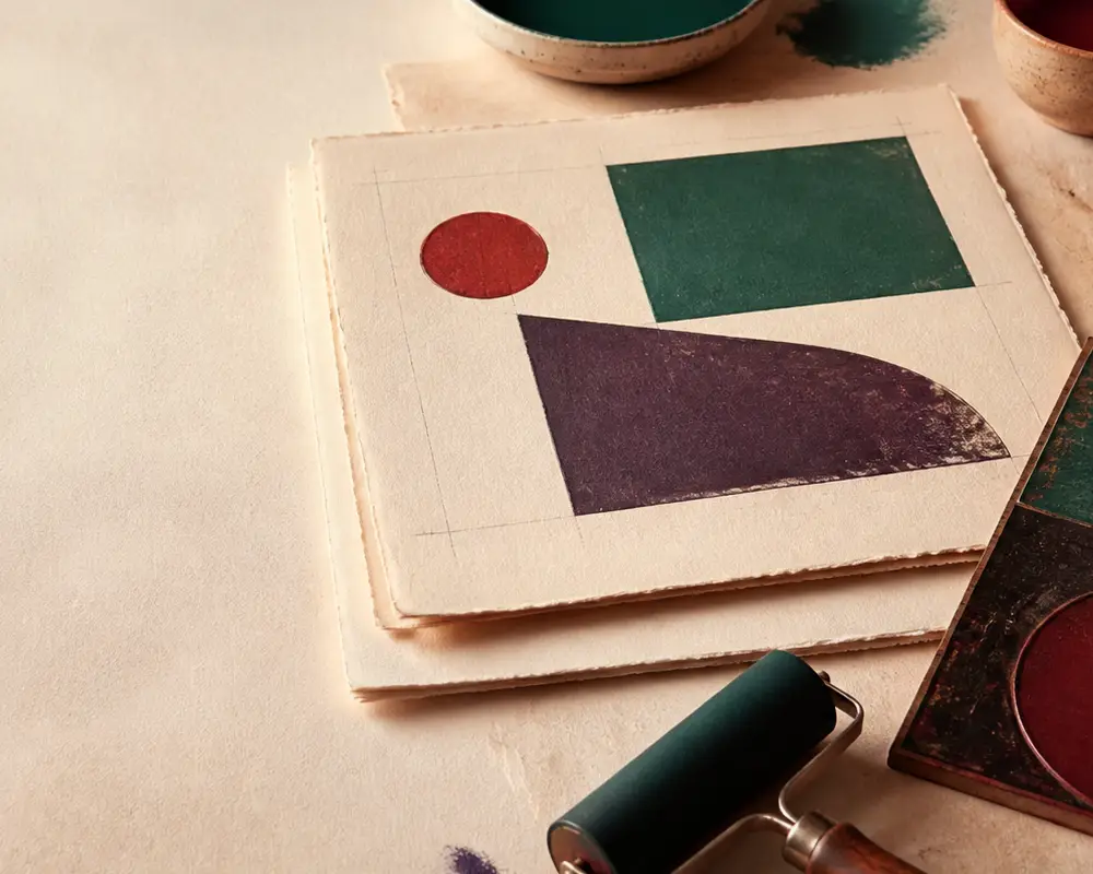 Encre et peinture : composition originale de papier et d’encre